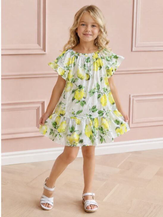 6 Set Box Girl's Dresses Lemon size MIX